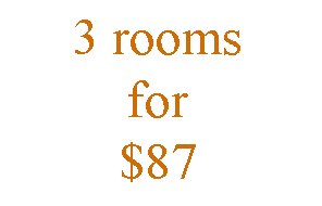 3 room carpet cleaning $87